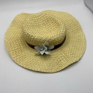 American Girl Doll Hat Julie Birthday Outfit Straw Blue Flower Accessory Toy Vtg